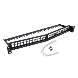 Патч-панель наборная Lanmaster LAN-PPAR24OK-UTP 19" 1U 24xRJ45 UTP