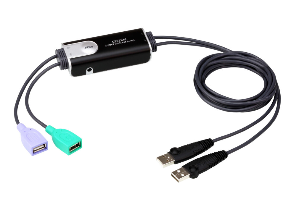 Переключатель ATEN 2-Port USB Boundless Cable KM Switch