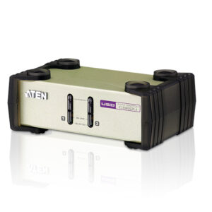 Переключатель ATEN KVM Switch CS82U-AT KVM-переключатель, VGA/SVGA+KBD+MOUSE, 1> 2 блока/порта/port PS2/USB, с KVM-шнурами PS2/USB 2х1.2м