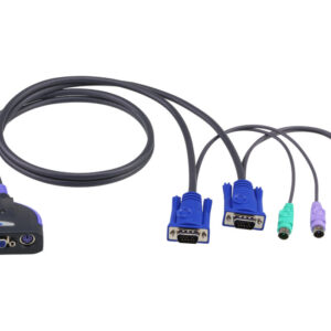 Переключатель электронный ATEN 2 PORT KVM SWITCH FOR PS2 W/0.9m