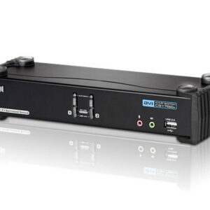 Переключатель KVM ATEN (CS1782A-AT-G) KVM+Audio+USB 2.0, 1 user USB+DVI => 2 cpu USB+DVI, со шнурами USB 2х1.8м., 2560x1600 60Hz DVI-D Dual Link/204