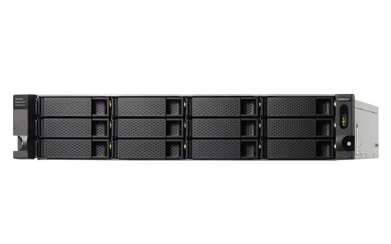 Полка расширения сетевого хранилища без дисков SMB QNAP TL-R1200C-RP USB 3.2 Gen 2 Type-C JBOD storage enclosure, 12-tray 3,5"/2,5" w/o HDD, 2xPSU. Rackmount. W/o rail kit RAIL-B02