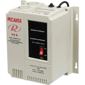 Ресанта АСН-1 000 Н/1-Ц 63/6/14 Стабилизатор Lux {220В±8%, Габариты 206х133х230, Вес 4кг} 4606059015505