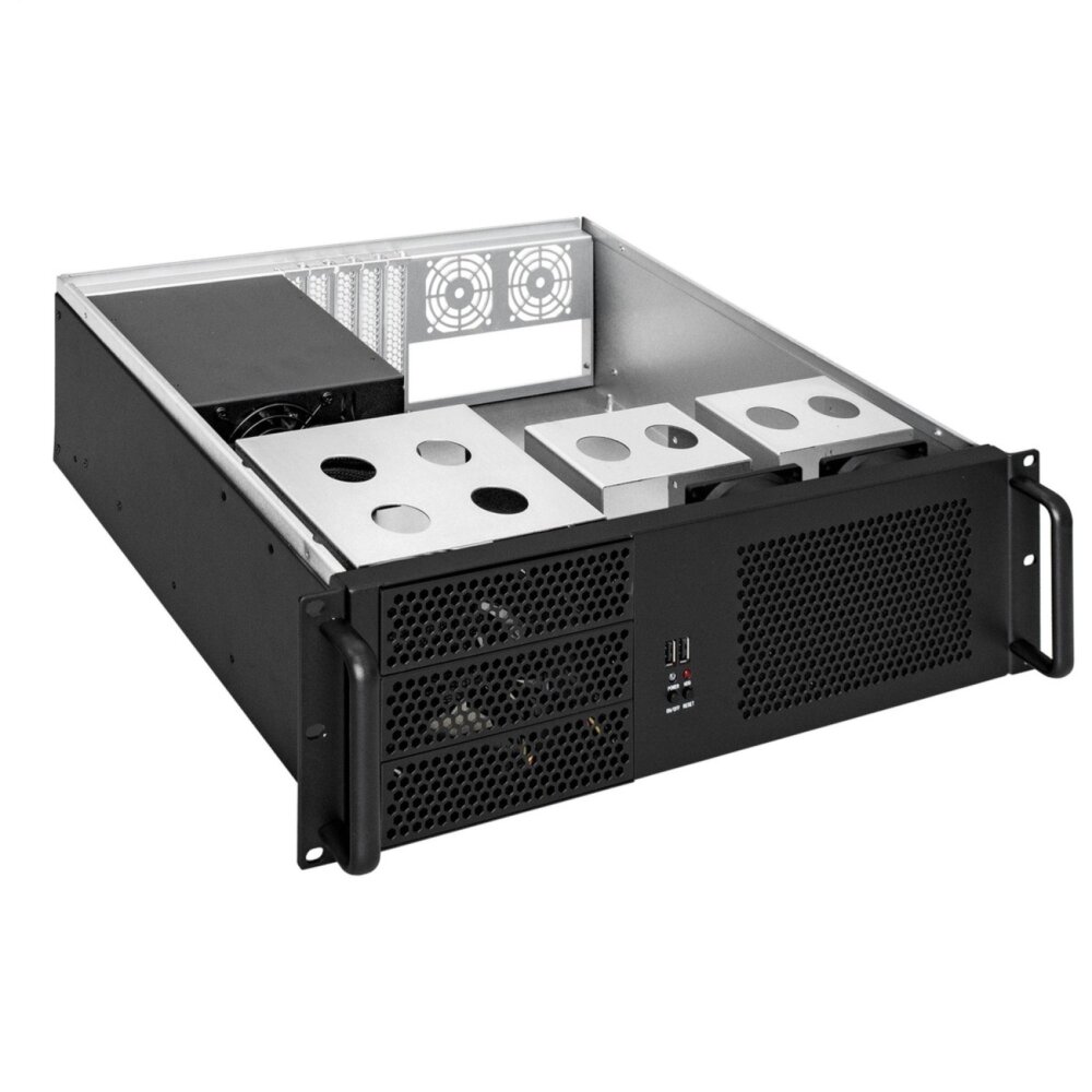 Серверный корпус ExeGate Pro EX293183RUS 3U390-08 (RM 19", высота 3U, глубина 390, БП 1200RADS, USB)