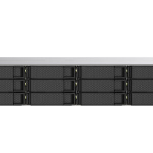 Сетевое хранилище без дисков SMB QNAP TS-1273AU-RP-8G NAS 12 HDD trays, 2x 2.5 GbE, rackmount, 2 PSU. 4-core AMD V1500B2,2 GHz, RAM 8 Gb (8 Gb UDIMM DDR4 (1 x 8 Gb) up to 32 Gb (2 x 16 Gb)). W/o rail kit RAIL-B02