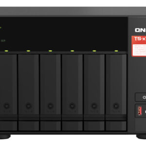 Сетевое хранилище без дисков SMB QNAP TS-673A-8G NAS, 6 trays 3,5"/2,5", 2x2,5 GbE BASE-T, 2 x M.2 NVMe 2280 slots, quad-core AMD Ryzen V1500B 2,2 GHz, 8 Gb SO-DIMM DDR4 (1 x 8 Gb) up to 64Gb (2x32 Gb)
