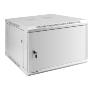 Шкаф телекоммуникационный 19" настенный 6U ExeGate EC-WM-6U.600.M.GREY (19", 6U, 600x600x370 мм (ШхГхВ), передняя дверь металл, съемные боковые панели, пыле- и влагозащита IP23, светло-серый RAL 7035)