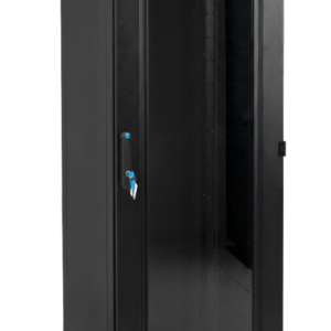 Шкаф телекоммуникационный напольный 42U (600x800) дверь стекло, черный (ШТК-М-42.6.8-1ААА-9005) (3 коробки)