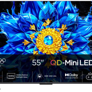 Телевизор TCL 55" 55P8L черный QLED UHD 144Hz Smart TV Google TV 3GB/32GB