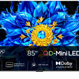 Телевизор TCL 85" 85P8L черный QLED UHD 144Hz Smart TV Google TV 3GB/32GB