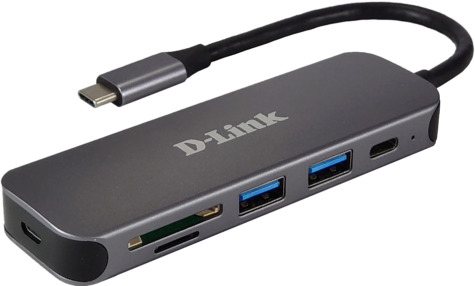 USB-концентратор D-Link DUB-2325, USB, USB 3.0 2порта, USB Type-C,SD,microSD, адаптер/USB