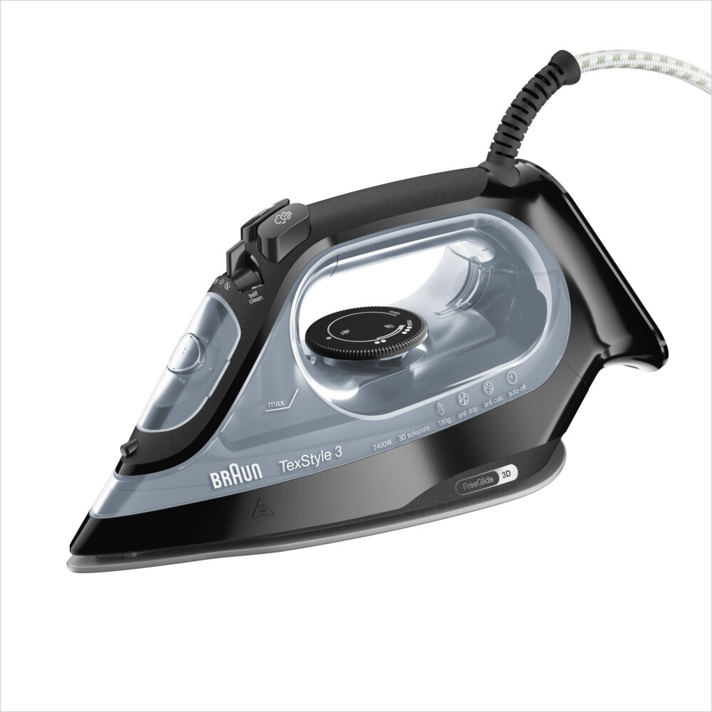 Утюг Braun SI3055BK черный/серый, 2400 Вт, 45 г/мин, 180 г/мин, 270 мл