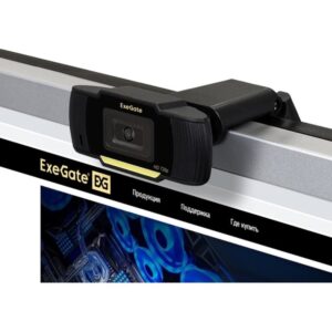 Веб-камера ExeGate GoldenEye C270 HD 1280x720, 30 кадр/с, USB Type-A, микрофон (шумоподавление), универсальное крепление