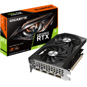 Видеокарта GIGABYTE GeForce RTX 3050 WINDFORCE OC V2, 8 GB GDDR6, 128 bit, 2xDisplayPort, 2xHDMI, GPU 1552 MHz