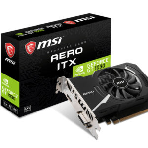 Видеокарта MSI GeForce GT 1030 AERO ITX 2GD4 OC, 2 GB GDDR4, 64 bit, HDMI, DVI-D, GPU 1265 MHz