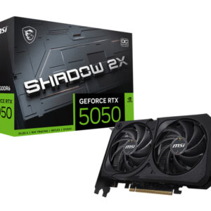 Видеокарта MSI GeForce RTX 5050 8G SHADOW 2X OC, NVIDIA RTX 5050, 8 ГБ GDDR6, 128 бит, PCI-e 5.0, 1xHDMI, 3xDP, 2617 МГц