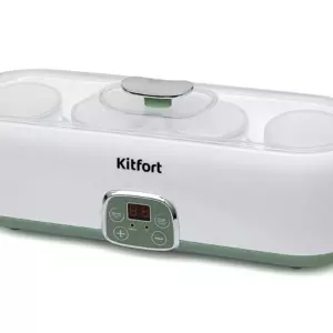 Йогуртница Kitfort KT-2007 20Вт 4б. 180 мл упр.:электрон. белый/зеленый
